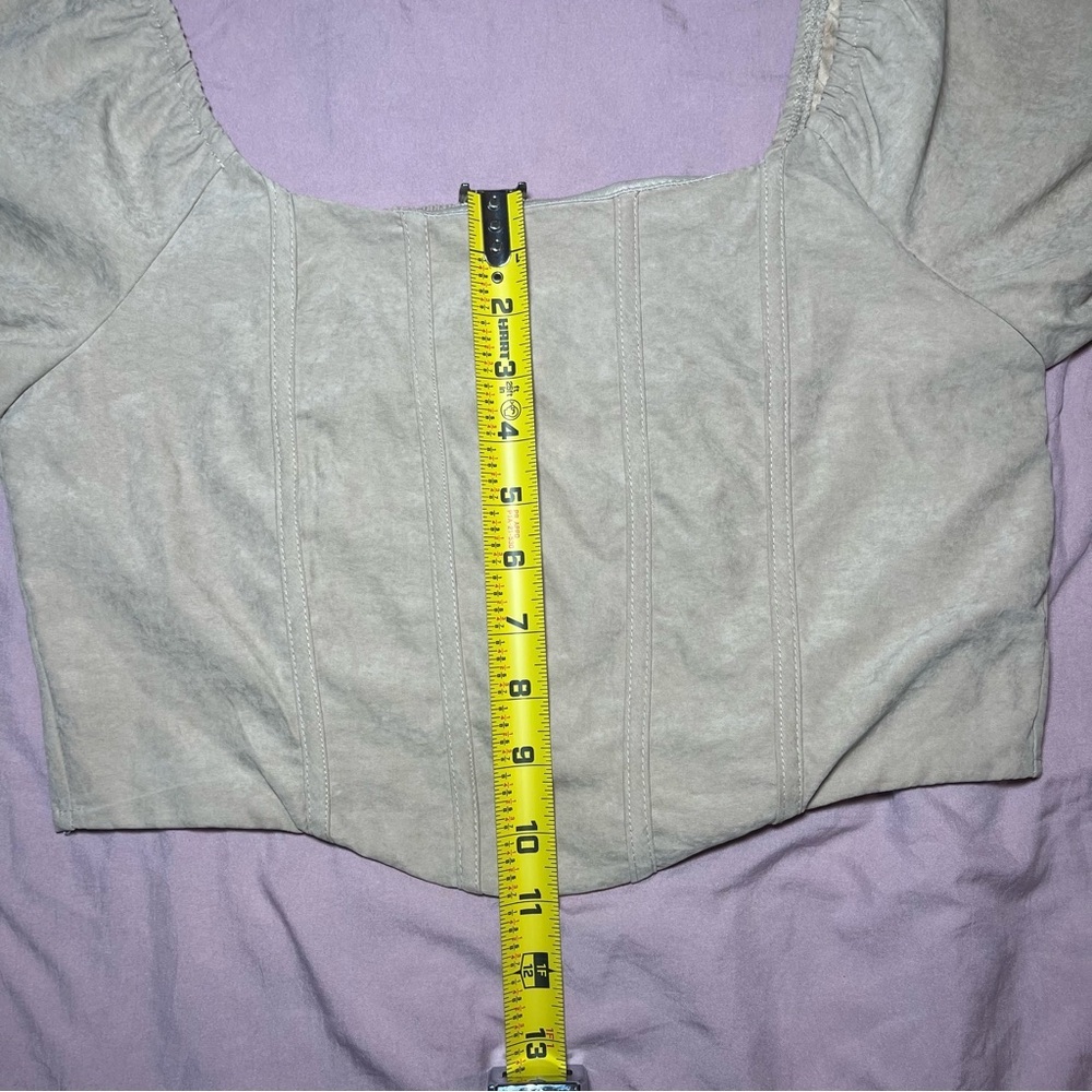 Kirious Los Angeles Women's Tan Crop Top sz Large - Picture 3 of 8